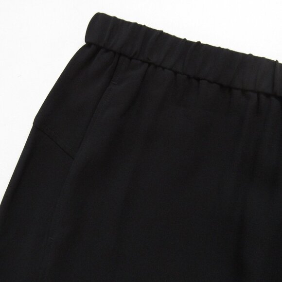 NWT Eileen Fisher Petite Lantern Ankle in Black Silk Georgette Pants PL - Picture 5 of 6
